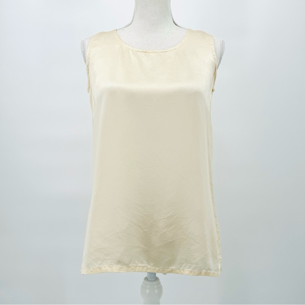 BOGARi 100% Silk Flowy Sleeveless Blouse